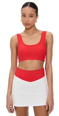 The Upside Pacific Harley Scoop Neck Bra Red XXS