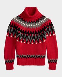 Fair Isle Wool-Blend Turtleneck Sweater