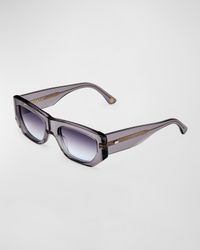 Concept 1 Gray Acetate Cat-Eye Sunglasses