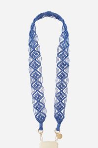 La Coque Francaise - Chaîne de téléphone en macramé - Taille Unique - Bleu