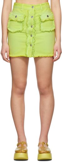 MSGM Jupe verte en denim