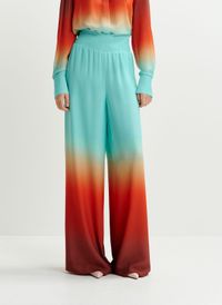 Essentiel Antwerp - Pantalon large imprimé en fibres recyclées mélangées - Taille 2XL - Bleu