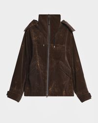 x On Flocked Anorak Jacket