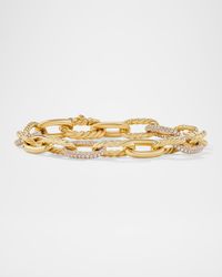 Madison Chain Bracelet with Diamonds in 18K Gold, 8.5mm