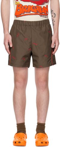 Robyn Lynch Brown Embroidered Shorts