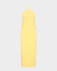 Lulu Floral Lace Halter Midi Dress