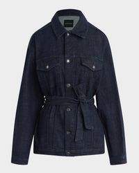 The Jane Belted Denim Coat
