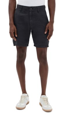 rag & bone Haydon Linen Shorts 7.75 Black 29