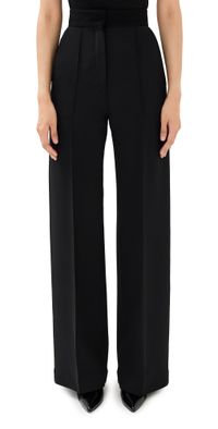 Another Tomorrow Doppio Wide Leg Pants Black 40