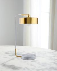 Valo 24" Plated Metal Table Lamp with Metal Shade