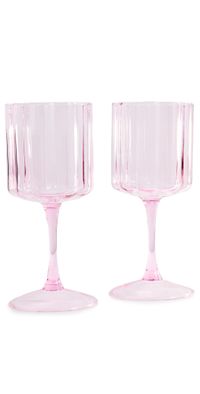 FAZEEK Wine Glasses Pink One Size