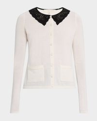 Lolani Wool Lace Collar Cardigan