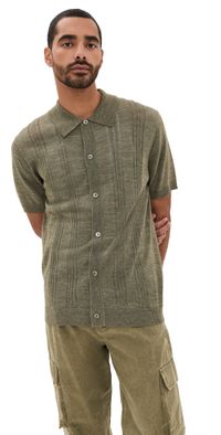 NN07 Thor Button Down Sweater Polo Capers L