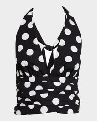 Carlo Polka Dot Halter Top