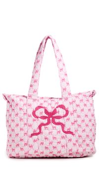 LoveShackFancy Aja Weekender Peppermint Pink One Size