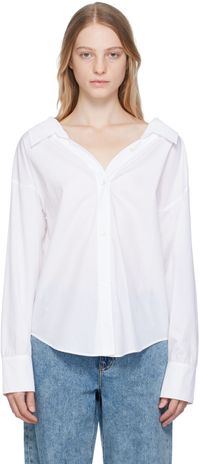 Moschino Jeans White Button-Down Shirt
