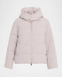 Cable Wool-Cashmere Puffer Jacket