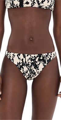 Tanya Taylor Valencia Bikini Bottoms Black multi XS