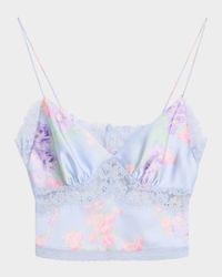 Spritely Satin Floral Cami