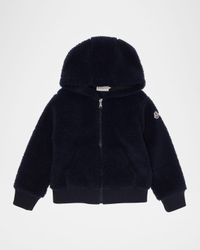 Boy's Teddy Fleece Zip-Front Sweatshirt, Size 4-6