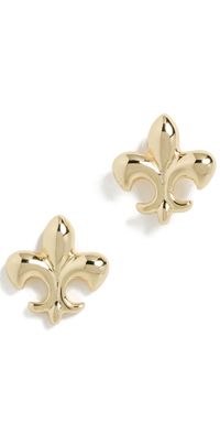 Lele Sadoughi Fleur-de-lis Stud Earrings Gold 720 One Size