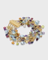 18K Yellow Gold Five-Strand Topaz Paradise Bracelet