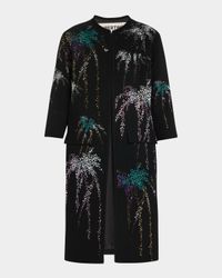 Aladdin Sane Embellished Wool Duster Coat