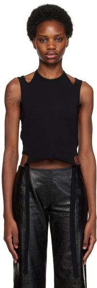 Dion Lee Black Double Tie Tank Top