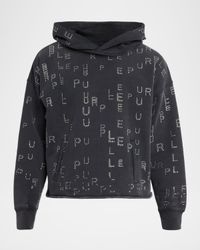 Men's Crystal Sequence Oversized Fleece Hoodie