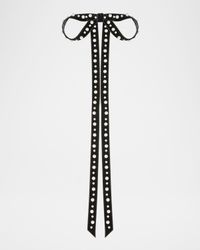 Annalee Pearly Velvet Bow Barrette