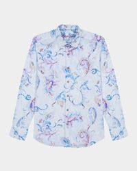 Men's Tilden Paisley Overlay Stretch Sport Shirt