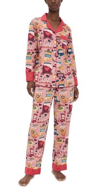 Printfresh Long Sleeve Pajama Set Sweet Jams/Berry Bliss L