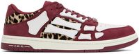 AMIRI Burgundy Leopard Skel-Top Sneakers