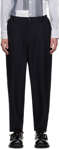 Comme des Garçons Homme Deux Navy Wool Kersey Trousers