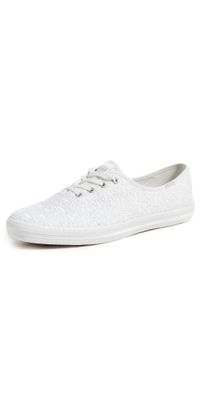 Keds Champion Festival Eyelet Sneakers Snow White 5.5