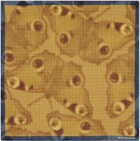 Dries Van Noten Mouchoir de poche jaune et bleu en soie