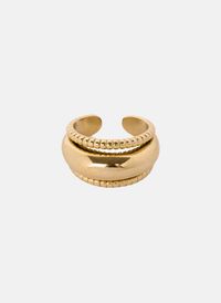 Aec Paris - Bague large spiree - Taille 56 - Doré