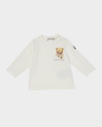 Boy's Embroidered Logo Teddy Bear T-Shirt, Size 6M-3