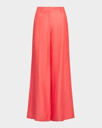 Dees Cotton Linen Wide-Leg Trousers