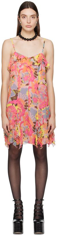 Anna Sui Multicolor Ruffled Minidress