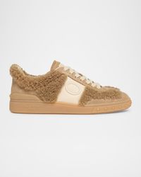 Upvillage Suede & Wool Low-Top Sneakers