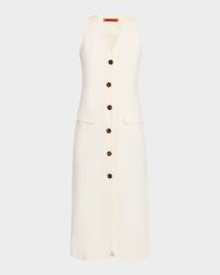 Zapata Linen-Blend Midi Dress