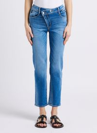 Le Temps Des Cerises - Jean high 7/8ème asymétrique taille haute - Taille 34 - Bleu