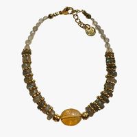 Ginandger - Bracelet citrine, labradorite - Taille Unique - Bleu