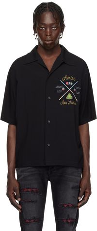 AMIRI Black 'Amiri' Pool Cue Bowling Shirt