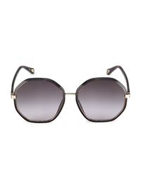 Women's Franky 59 MM Geometric Bio Injection Sunglasses - Grey