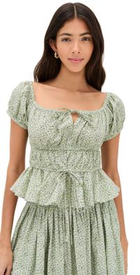 La Maregold Iris Top Lavender Ditsy Floral XS