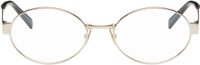 Saint Laurent Lunettes New Wave Panthos dorées en métal