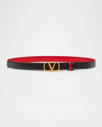 VLogo Signature Reversible Leather Belt, 20mm