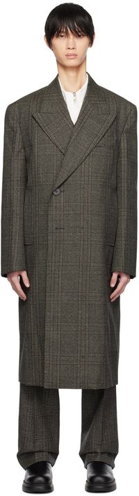 WOOYOUNGMI Gray Double-Breasted Coat